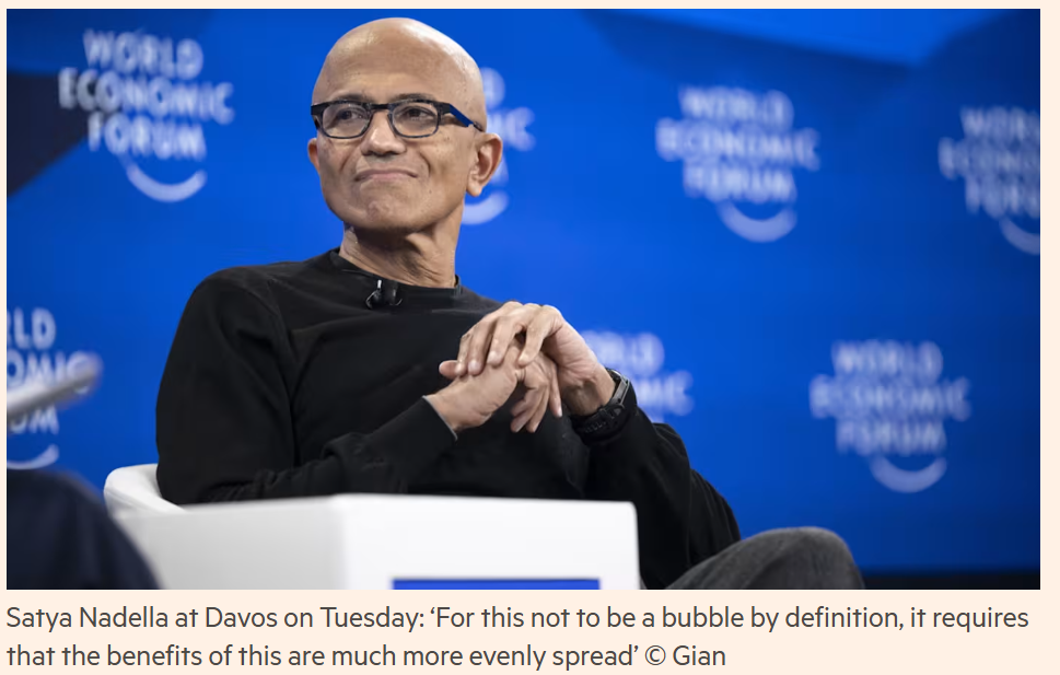 Microsoft CEO’su Nadella’dan uyarı: Yapay zekâ balona dönüşebilir