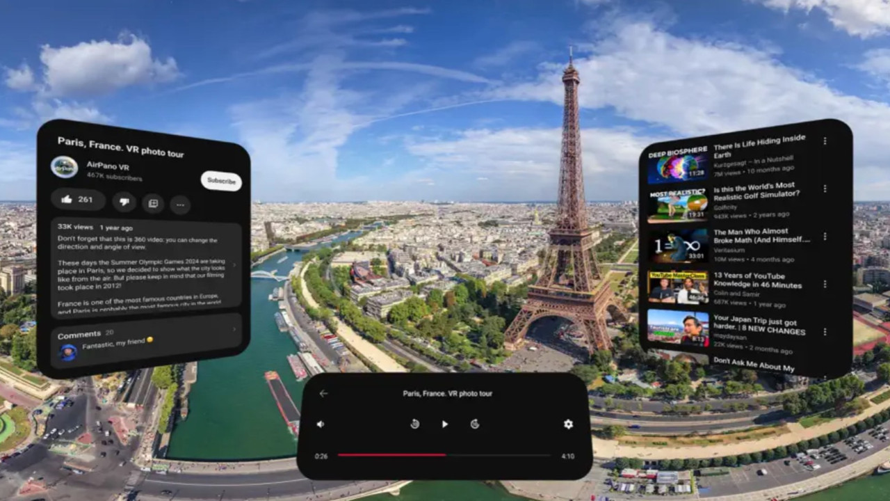 İki yıllık bekleyiş sona erdi: Vision Pro’da artık resmi YouTube var